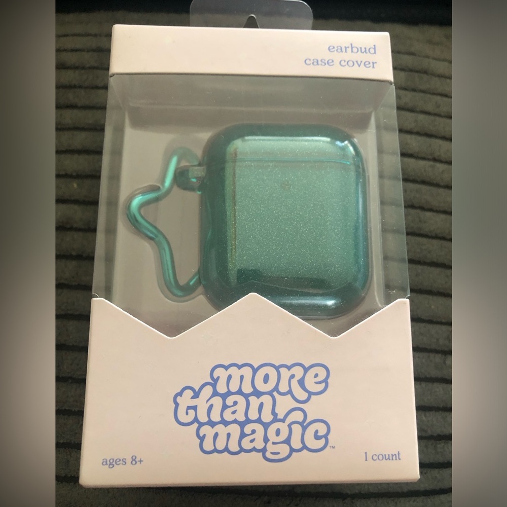 MORE THAN MAGIC GLITTER TEAL AIRPODS CASE COVER